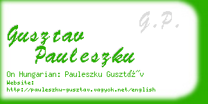 gusztav pauleszku business card